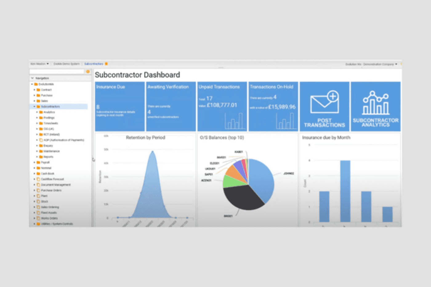 Managing subcontractors with Evolution Mx